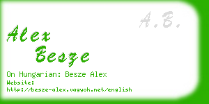 alex besze business card